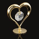 Сувенир «Сердце», на подставке, с кристаллом , 6 см
