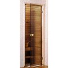 Дверь для бани и сауны "EESTI SAUNA", бронза, матовая, 190х70см
