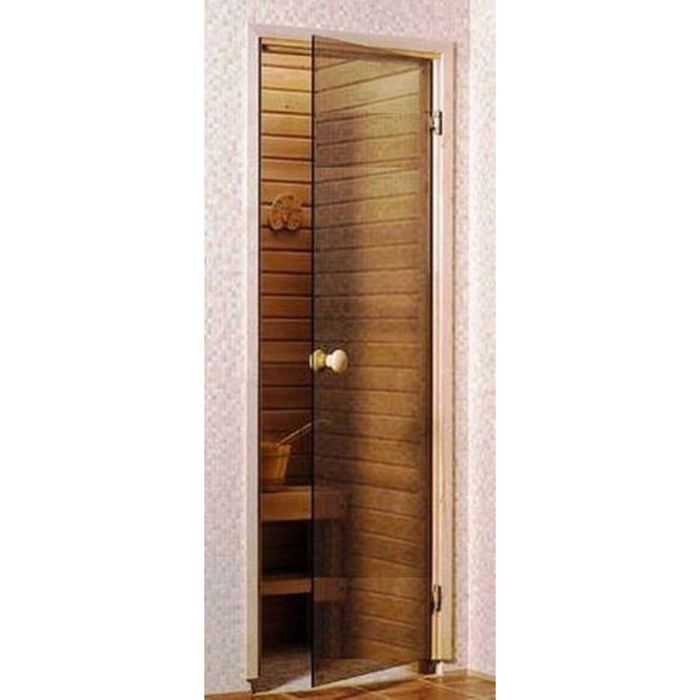Дверь для бани и сауны "EESTI SAUNA", бронза, матовая, 190х70см