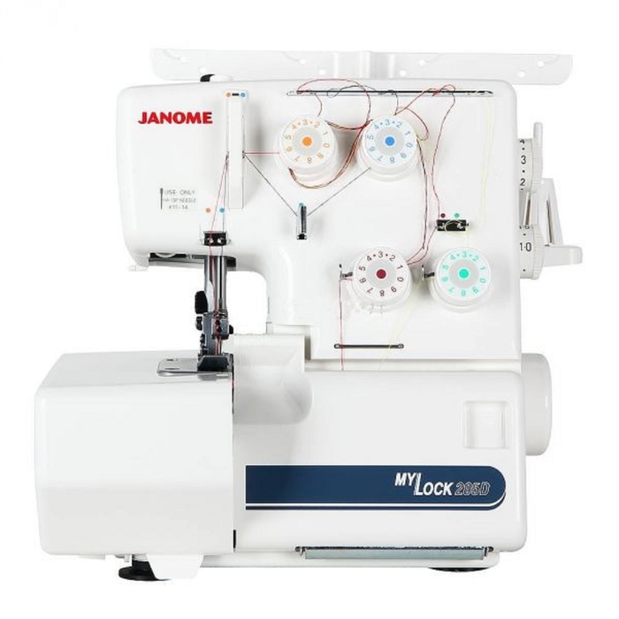 Оверлок Janome ML205D, 3, 4- ниточный шов, 1300 стежков/мин, белый