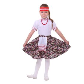 Русский народный костюм "Настенька", блузка, юбка с фартуком, повязка, р-р 28, рост 98-104 см в Донецке