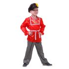 Русский народный костюм "Хохлома" для мальчика, р-р 64, рост 122 см - фото 6571572