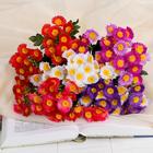 Букет "Ромашки" мелкий лист 28 см, микс (2 шт) - фото 801679253