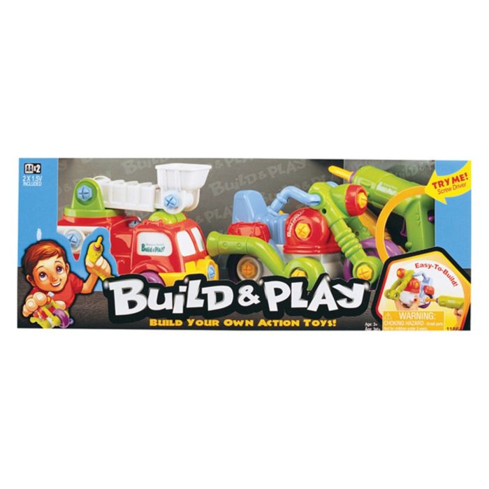 Игровой набор Build'N'Play подъемник и мотоцикл