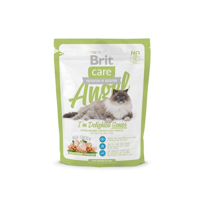 Сухой корм Brit Care Cat Angel Delighted Senior для пожилых кошек, 400 г