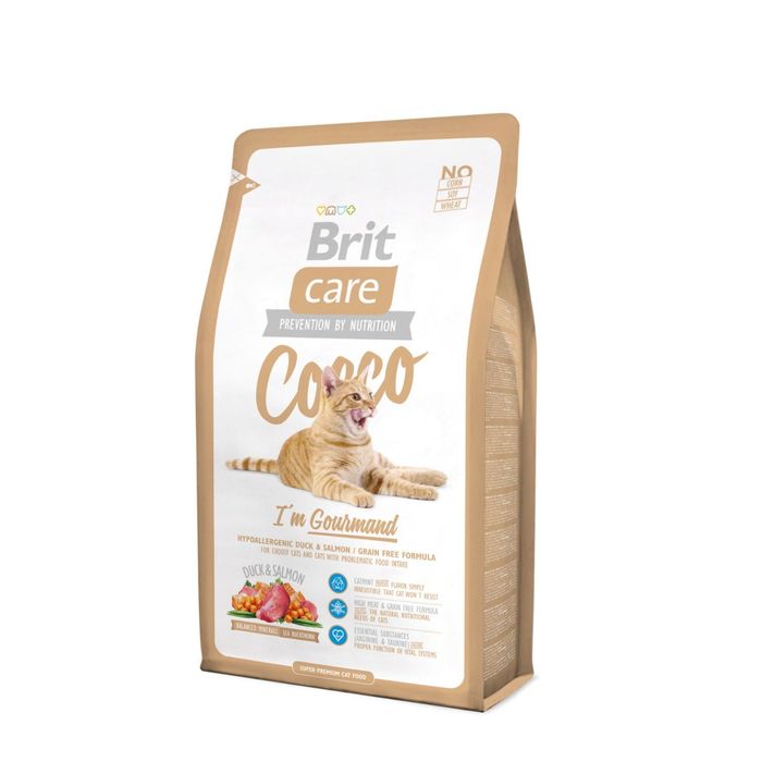 Сухой корм Brit Care Cat Cocco Gourmand для привередливых кошек, 7 кг