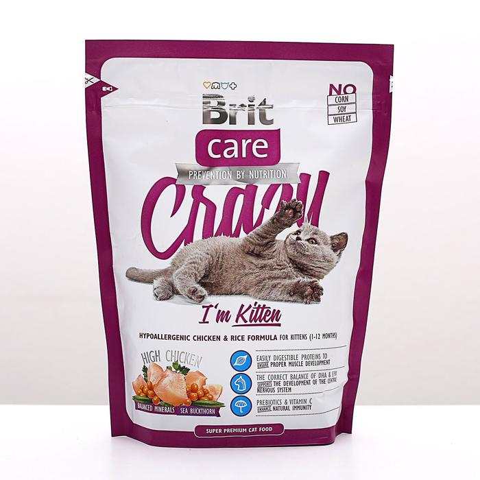 Сухой корм Brit Care Cat Crazy Kitten для беременных, кормящих кошек и котят, 400 г