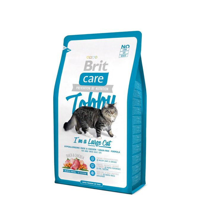 Сухой корм Brit Care Cat Tobby для крупных кошек, 2 кг