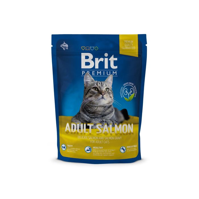 Сухой корм Brit Premium Сat adult salmon для кошек, лосось, 300 г