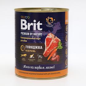 Влажный корм Brit red meat & liver для собак, говядина и печень, ж/б, 850 г
