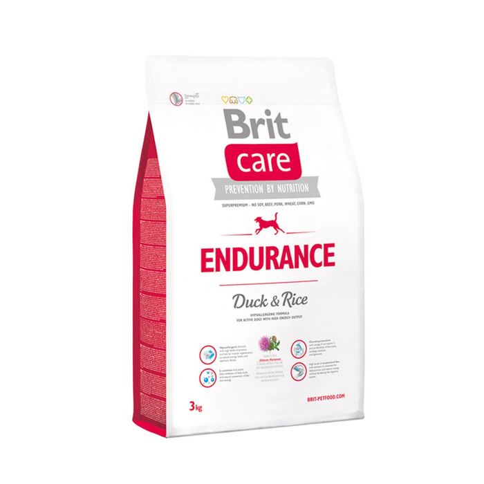 Сухой корм Brit Care Dog Endurance для активных собак, утка с рисом, 3 кг