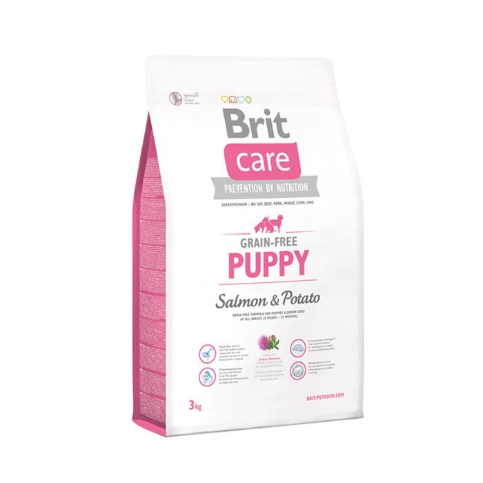 Сухой корм Brit Care Dog salmon рuppy для щенков, беззерновой, лосось, 3 кг