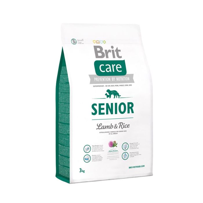 Сухой корм Brit Care Dog senior для пожилых собак от 7 лет, 3 кг