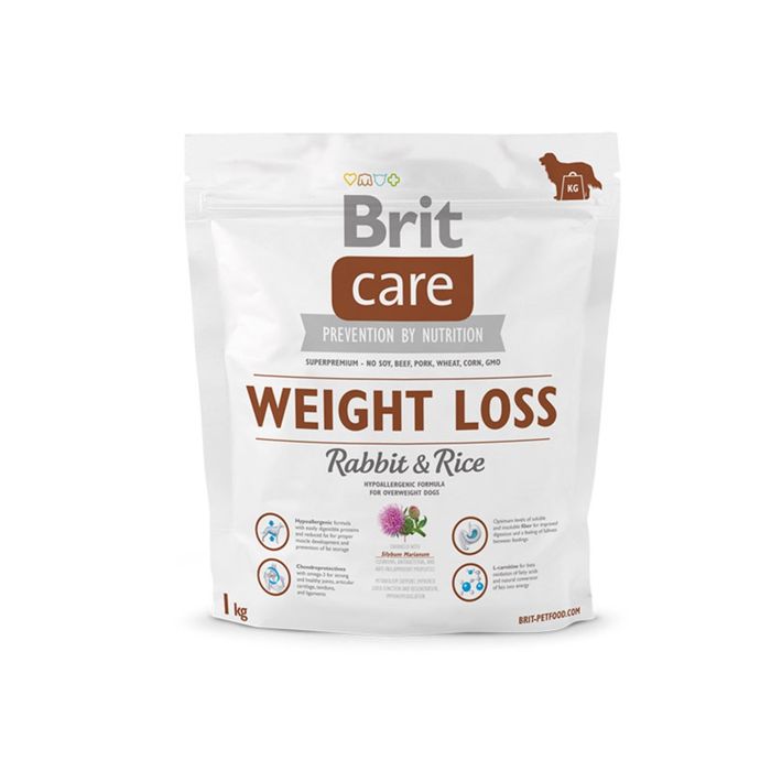 Сухой корм Brit Care Dog weight loss для собак склонных к полноте, 1 кг