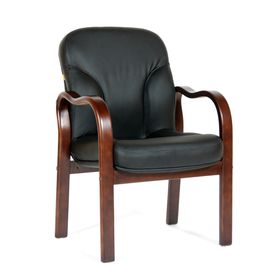 Кресло офисное Chairman 658 кожа черная