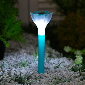 Садовый светильник на солнечной батарее Uniel Blue crocus, серия Classic