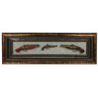 The product in the frame, baguette, gold, set of 3pcs guns, 42*124cm The product in the frame, baguette, gold, set of 3pcs guns, 42*124cm