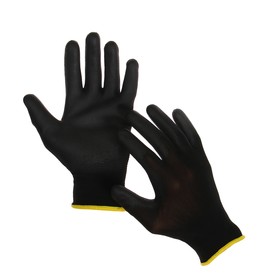 Nylon gloves with latex impregnation, size 8, black