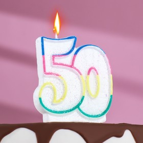{{photo.Alt || photo.Description || 'Свеча для торта «‎Юбилейный ГИГАНТ», цифра &quot;50&quot;, ободок цветной, блёстки, 8 см'}}
