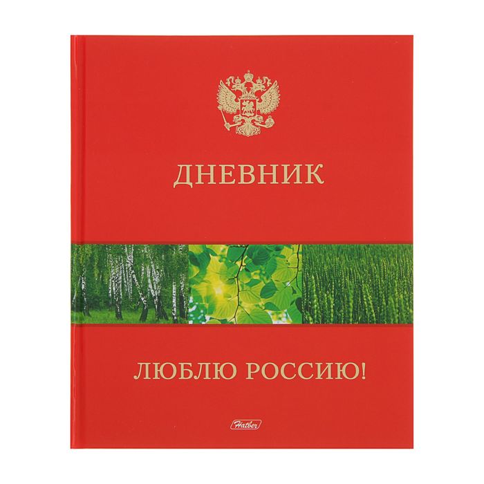 Дневник для 1-11 класса, твердая обложка &quot;Люблю Россию!&quot;, тиснение фольгой, 40 листов