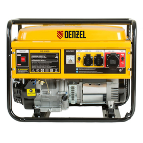 Генератор DENZEL GE 6900, бензиновый, 5/5.5 кВт, 220В/50Гц, 25 л, ручной старт
