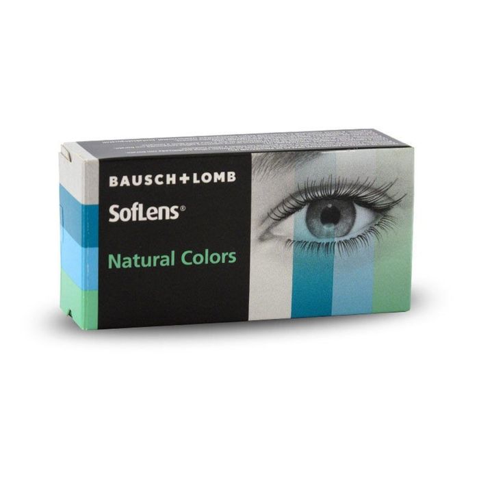 Цветные контактные линзы Soflens Natural Colors Aquamarine, диопт. -5,5, в наборе 2 шт.