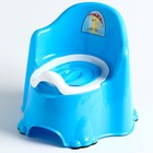 Горшок детский антискользящий «Комфорт» с крышкой, съёмная чаша, цвет голубой - фото 39082