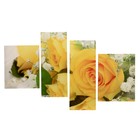 Картина модульная на подрамнике "Букет жёлтых роз"40*50,2-30*80,42*55; 145х80 - фото 381543
