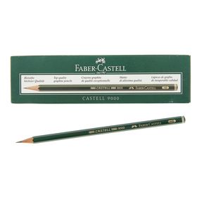 Карандаш художественный чёрнографитный Faber-Castel CASTELL® 9000 профессиональные HB зелёный (12 шт)