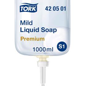 Жидкое мыло-крем для рук Tork Premium, мягкое, белый, 1 литр
