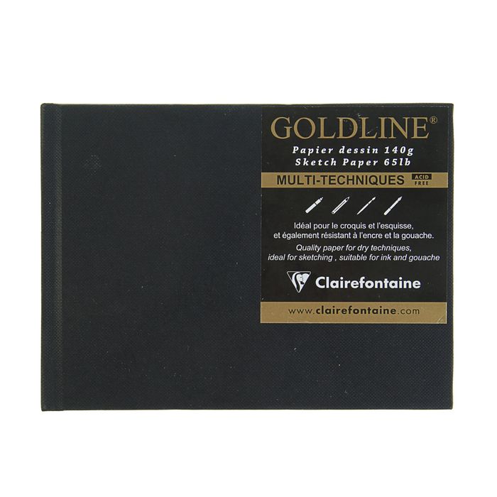 Блокнот для рисунков А6 140 г/м2 Clairefontaine Goldline &quot;Пейзаж&quot;, 64 листа, склейка 34248С