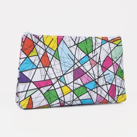 Cosmetic bag "Abstraction" zipper, 1 division, multi-colored