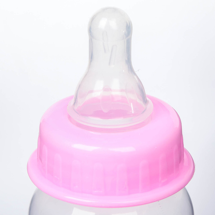 Бутылочка для кормления «Принцесса» с погремушкой, 60 мл, от 0 мес., цвет розовый