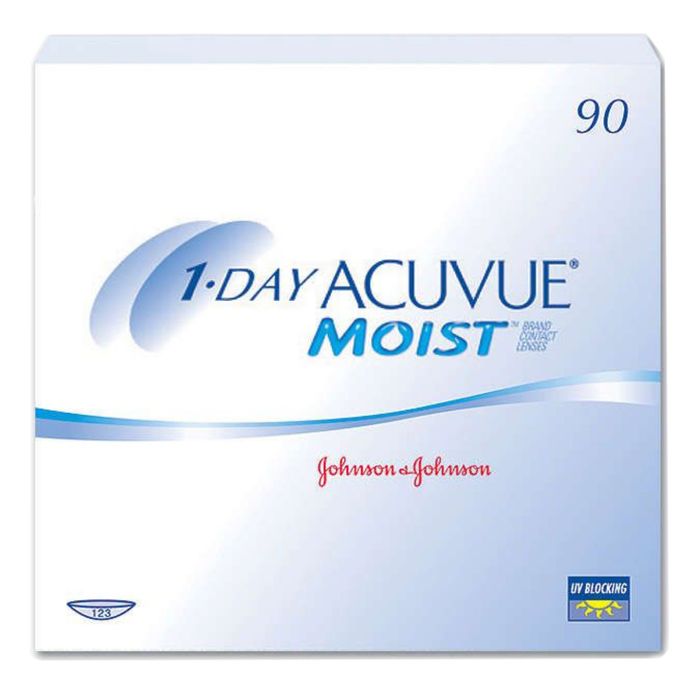 Контактные линзы 1 - Day Acuvue Moist, -10,5/8,5, в наборе 90шт