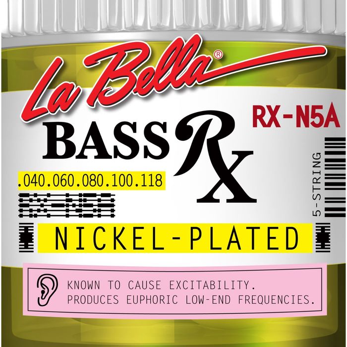 Комплект струн для бас-гитары La Bella RX-N5A RX – Nickel, никелированные, 40-118