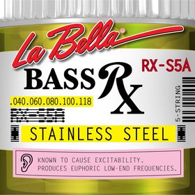 Комплект струн для бас-гитары La Bella RX-S5A RX – Stainless, нерж.сталь, 40-118