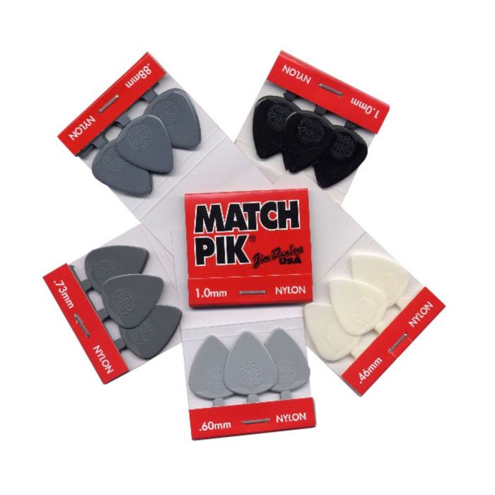 Медиаторы Dunlop 448R1.0 Match Pik Nylon 12 х 3шт