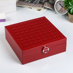 Box leatherette under 2 watch compartments and jewelry 