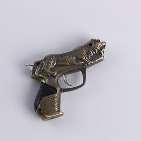 Зажигалка газовая "Пистолет с тигром", 7х10 см в Донецке