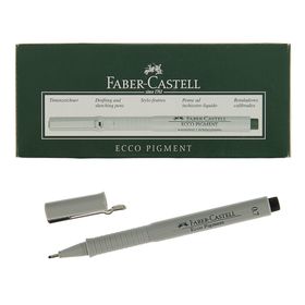 Ручка капиллярная для черчения и рисования Faber-Castell линер Ecco Pigment 0.7 мм, пигментная, черный 166799