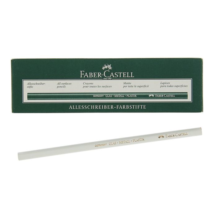 Карандаш специальный Faber-Castell 2251 по стеклу, металлу, пластику, белый 115901