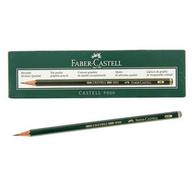 Карандаш художественный чёрнографитный Faber-Castel CASTELL® 9000 профессиональные 2B зелёный