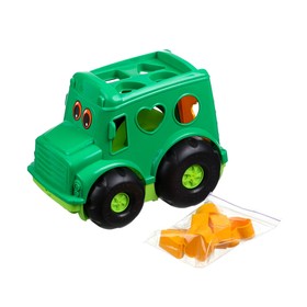 Развивающая игрушка "Автобус", сортер с вкладышами, 22.5х15х16 см, цвет микс