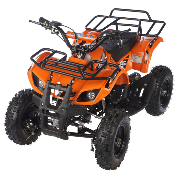 Квадроцикл детский бензиновый MOTAX ATV Х-16 Мини-Гризли, оранжевый, электростартер и родительский пульт