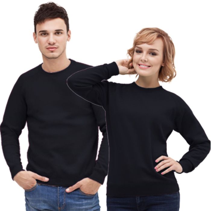 Толстовка муж/жен StanSweatshirt, размер 42, цвет чёрный 280 г/м