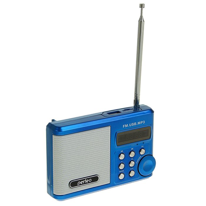 Радиоприемник Perfeo Ranger, УКВ+FM, MP3, USB, синий