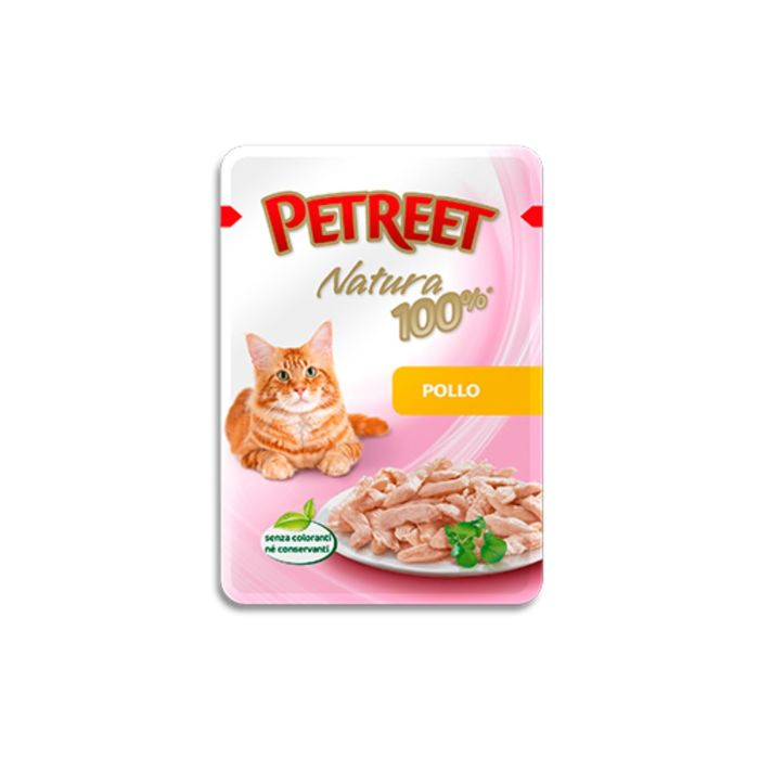 Влажный корм Petreet для кошек, курица, пауч, 85 г