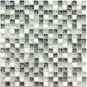 Мозаика стеклянная с камнем Bonaparte, Glass Stone-11 300х300х8 мм
