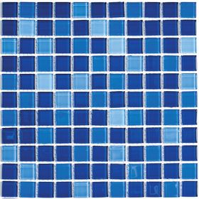Мозаика вид растяжки Bonaparte, Jump Blue №1 dark 300х300х4 мм