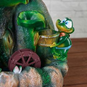 Fountain of the frogs of the sheet 26 cm (with lighting)